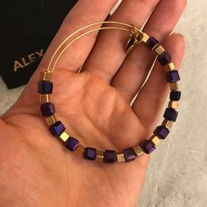 Alex and ani purple and gold bangle